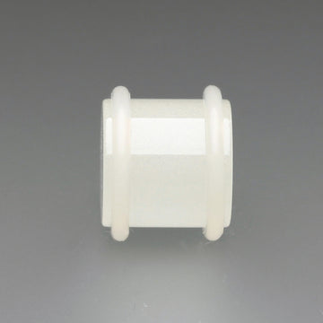 Detail View 1 of A Pair of Glow in the Dark Acrylic Regs Ear Gauge Plug-White